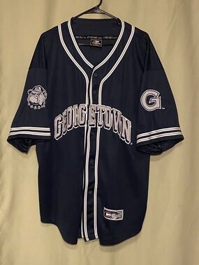 Georgetown Hoyas (Bulldogs) Colosseum Athletics X Vintage  Baseball Jersey XXL